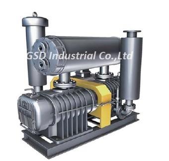 China High Performance Tri Lobe Roots Blower Cast Iron Efficiency Capacity 149.4 m3/h for sale