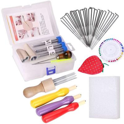 China Modern Felting Supplies With Finger Protector 113Pcs 3 Sizes Wool Felting Needles For Wool for sale