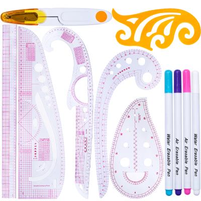 China MCZ-71 Costume Ruler Tailor Plastic Wheel Wholesale Patchwork Sewing Rulers for sale