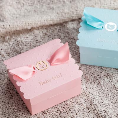 China Wholesale Recyclable Baby Shower Favors Cute Baby Angel Wings Designed Chocolate Packaging Box Candy Box Gift Box For Kids for sale