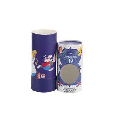 China Customized Logo Biodegradable Biodegradable Cardboard Containers Tea Cosmetic Canister for sale