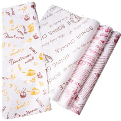 China High Quality Waterproof Christmas Printed Food Wrapping Wrapping Paper 12X12 Safe Grease Cutter for sale