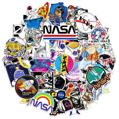 China 50ps NASA Space Rocket Astronaut Vinyl Sticker For Motorcycle Decorative Laptop Luggage Graffiti Skateboard Waterproof Stickers for sale