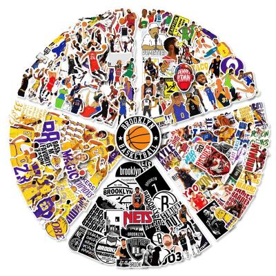 China Multi-series 50pcs sticker sports nba ball basket team decorative fresh deco waterproof phone case phone case car bicycle luggage table macbook suitcase sticker for sale