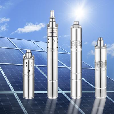 China burshless dc submersible solar water pump for agriculture with intelligent controller solar powered for sale