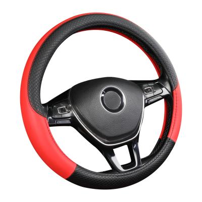 China Durable Car Wheel Cover Car Fashion Steering Accessories Leather New Soft Auto Steering Wheel Cover Accessories for sale