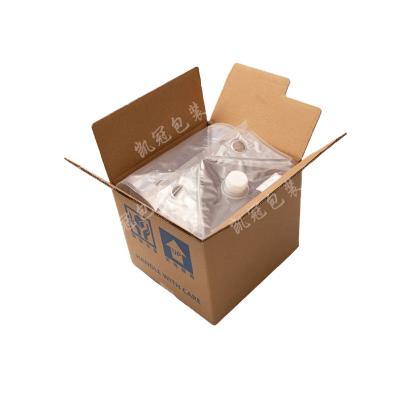 China Bib 5l 10l 18l 20l Soy Sauce Liquid Japanese Sake Packaging Vertical Cheertainer Packaging Bag In Box for sale