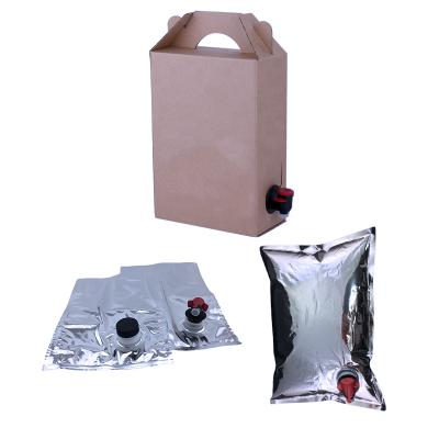 China Safety China Bag In Box Manufacturers Reusable 3 Liters 5 Liter Bag In Box Wine Packaging for sale