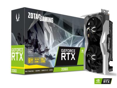 Chine fan jumelle de GeForce RTX 2060 de JEU de la carte graphique ZOTAC de 14Gbps 6GB Geforce à vendre