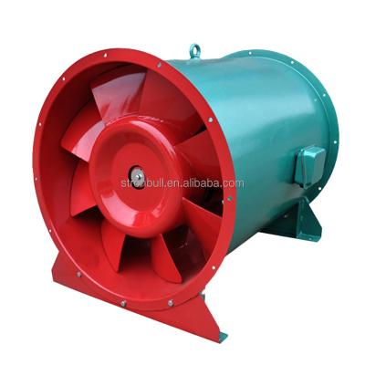 China Workshop/School/Hospital/Greenhouse HTF Industrial Fire Fighting Axial Fan High Efficiency Blower Fan 380V High Pressure Smoke Exhaust Fan for sale