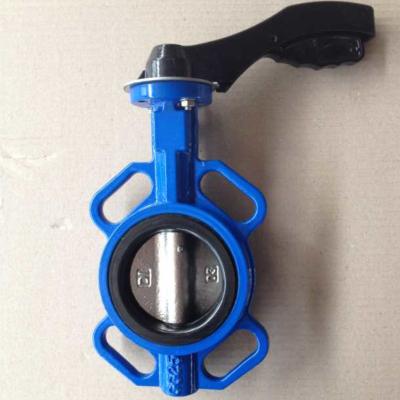 China General Stainless Steel Rubber Resilient Disc Seat pn10 pn16 ss316 Ductile Iron EPDM PTFE NBR Wafer Butterfly Valve for sale