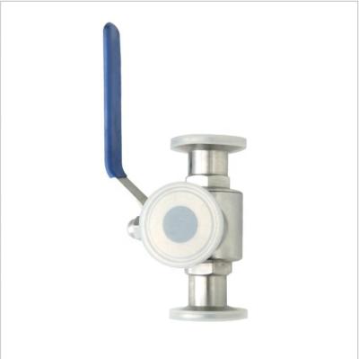 China General Sanitary Stainless Steel Ball Valve Clamped Way Straight Type for sale