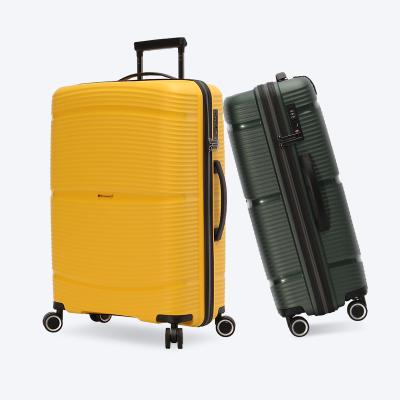 China 3 Pcs Hard Side Suitcase Zipper PP Suitcase Luggage Set for sale