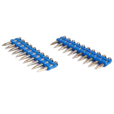 China Blue / Red Plastic Round Head 2.7 / 3.0mm Mechanical Galvanized  Concrete Nail pins for Nail Gun for sale