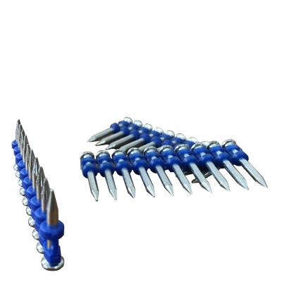 China Drywall Blue Strip Concrete Coated Nails For Construction / Decoration 2.7mm*20mm for sale