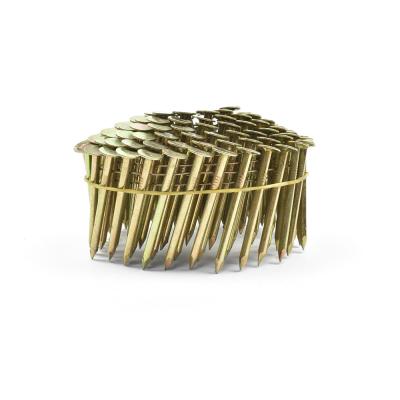 China .120''*1'' Smooth Shank Diamond Point Round Head Electro Galvanized Coil Roofing Nails for sale