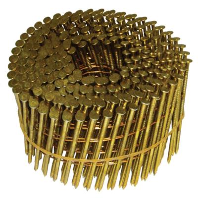 China 2.5 in. x 0.99 in. 15 Degree Ring Shank Coil Nails Q235 M2.1-M4.0 painted pallet Coil Nail for pallets lowest price for sale