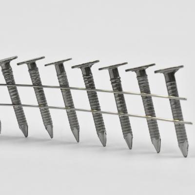 China Stainless Steel 1 1/4 Collated Roofing Nails Round Head Ring Shank Roofing Nails for sale