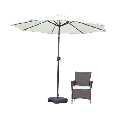 China Contemporary Solar Powered LED Lighted Yard Market Crank Tilting Outdoor Umbrella for sale