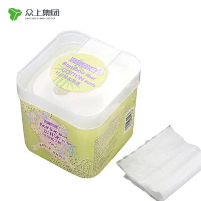 China Wholesale Disposable Bamboo Facial Cotton Makeup Remover Cleansing Pads With Box for sale