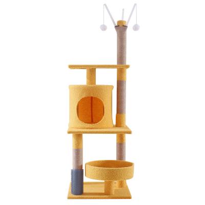 China Sustainable Scratching Posts Cat Tree With Small Ball Scratcher Single Tree For Cats for sale