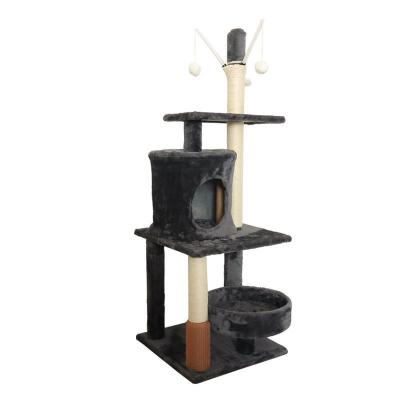 China Viable Manufacturer Fashion Design Floor to Ceiling Tower Platform Cat Tree Scraper Tree For Cats for sale