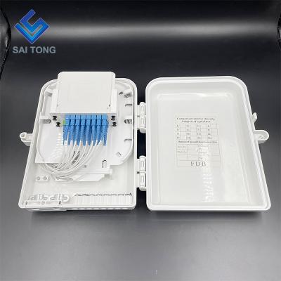 China Outdoor FTTH BOX 16 Core 16 Port Fiber Distribution Box FTTH With 1x16 PLC Splitter Terminal Box For Wall-mount And Pole Mounted for sale