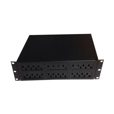 China Metal 19 Inch ST FC Rack Mount Fiber Optic Distribution Frame Fiber Optic Patch Panel Fiber Optic Rack Mount FTTH 48 ODF Ports for sale