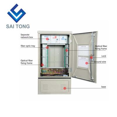 China High Quality FTTX FTTH ODF SaiTong Core IP55 144 Core IP55 144 Core Fiber Optic Optical Distribution Cabinet ODF ODB for sale