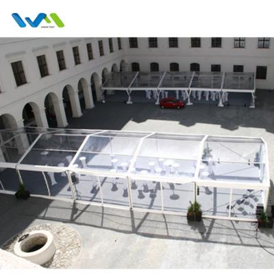 China 6x15m Luxury Clear Roof Top Wedding Party Marquee Tent 6x15m Waterproof UV-resistance Waterproof For 80 People for sale