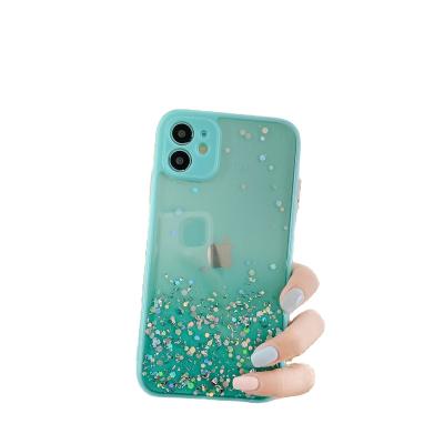 China Inclusive Epoxy TPU Gradient Glitter Lens iPhone12 Mobile Phone Case iPhone8plus Cover Device For XS for sale