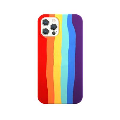 China TPU+IMD Rainbow 12Pro cell phone case silicone frosted anti-drop cell phone case inclusive wholesale for sale