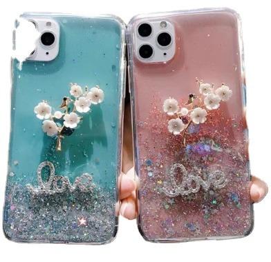 China TPU+PC Latest Design iPhones New Fashion Crystal Phone Case Wholesale Rhinestone Female Protective Phone Case for sale