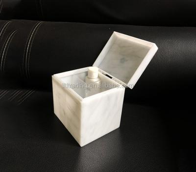 China Handmade Luxury Custom Cosmetic Lip Gloss Square Display Acrylic Marble Gift Box With Lid Makeup Case Stand 2020 Flat Acrylic Box for sale