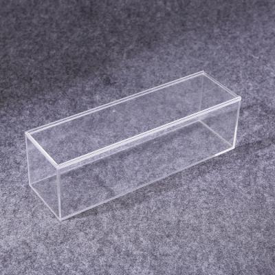 China Handmade Custom Rectangle Clear Square Acrylic Storage Box With Sliding Lid Laser Cutting Promotion Acrylic Box Large for sale