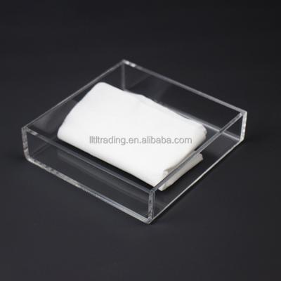 China Handmade Square Customize Mini 4x4 5x5x 6x6 Transparent Modern Acrylic Decorative Makeup Jewelry Display Tray Cosmetic Tray Perfume Tray for sale