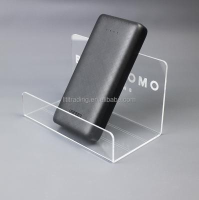 China Handmade Power Bank Sunglasses Display Stand Holder Acrylic Slope Clear Acrylic Display Stand Riser Engrave Acrylic Logo N Display Stand for sale