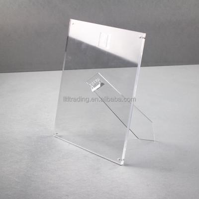 China Custom modern home decoration 5x5 4x6 a3 a4 a5 Table top photo frame high transparent clear acrylic acrylic photo frame for sale