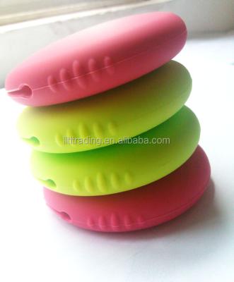 China Recyclable Wholesale Multi Round Custom Silicone Case Earphone Mold Storage Color Silicone Protective Earphone Case for sale