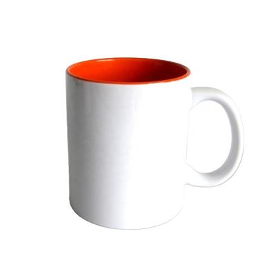 China Wholesale 11oz Sublimation Mug Disposable White Ceramic Inner Blank Sublimation Colorful Mug for sale