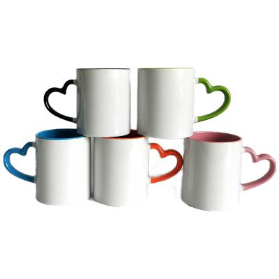 China 11oz Sublimation Mug Disposable Products for Sublimation Empty Mugs Coated Coffee Mugs Color Inner and Handle Mugs for Sublimation for sale