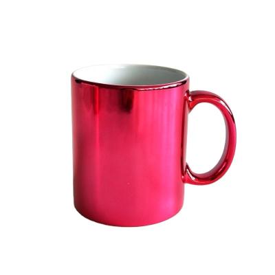 China Disposable sublimation plated color ceramic metal mugs coated diy factory sale directly high quality for sale