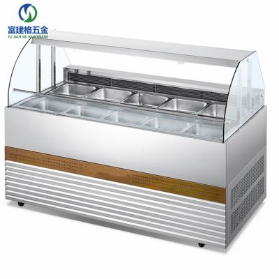 China OEM Supermarket Single-temperature Ice Cream Display Freezer Showcase Commercial Ice Cream Dipping Cabinet for sale