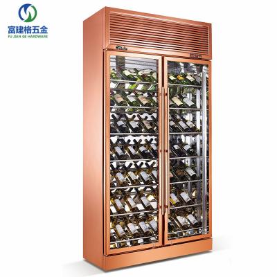 China Hotel Commercial Red Wine Bottle Freezer Beverage Display Stainless Steel Refrigerator with Glass Door for Wine Storage Cooler for sale