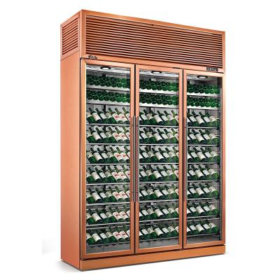 China Modern Luxury Hotel Red Wine Bottle Display Cabinet Storage Wine Fridge Wine Fridge With Door Light Glass Electronic Temperature for sale