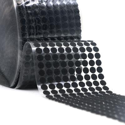 China Viable Black White Sticky Back Invents Self Adhesive Hook and Loop Dots Tapes for DIY Opens Office Classroom for sale