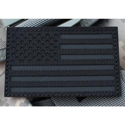 China New Arrival Premium Quality US Army IR USA Flag 3d Square Flag Durable Hook And Loop Reflective Patches for sale