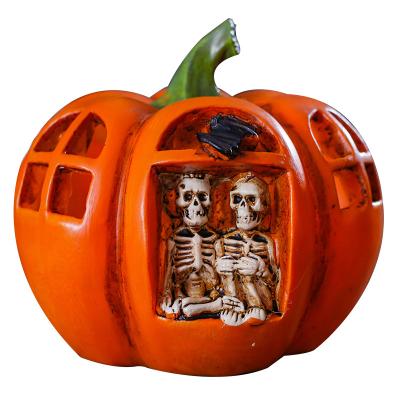 China Party Halloween Carnival Halloween Decoration LED Electronic Pumpkin Skeleton Ghost Light Lamp for sale