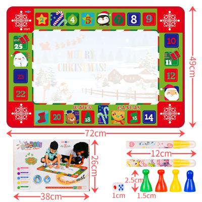 China Educational Doodle Mat Color Painting Doodle Board Christmas Magic Water Toys Gifts With Airplane Chess for sale