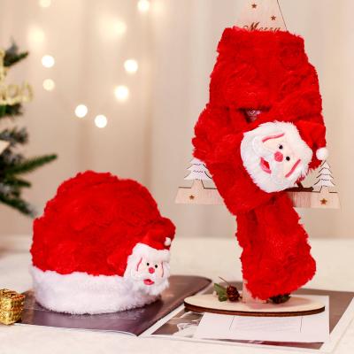 China Hot Sale Nonwoven Fabric Good Price Fashion Soft Christmas Ornaments Christmas Scarf And Hat for sale